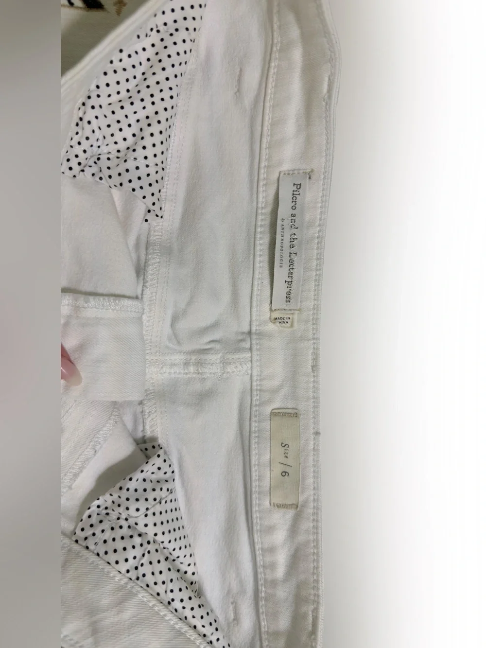 Anthropologie Pilcro and the Letterpress Embroidered Denim Mini Skirt Size 6 - Picture 4 of 4